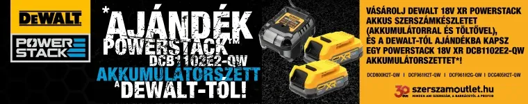 DeWalt PowerStack akkuszett promó (2025. február 24-től 2025. április 20-ig)