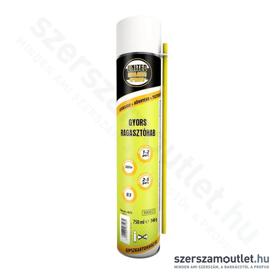 UNITED SEALANTS Gyors ragasztóhab B3 750ml (US4072)