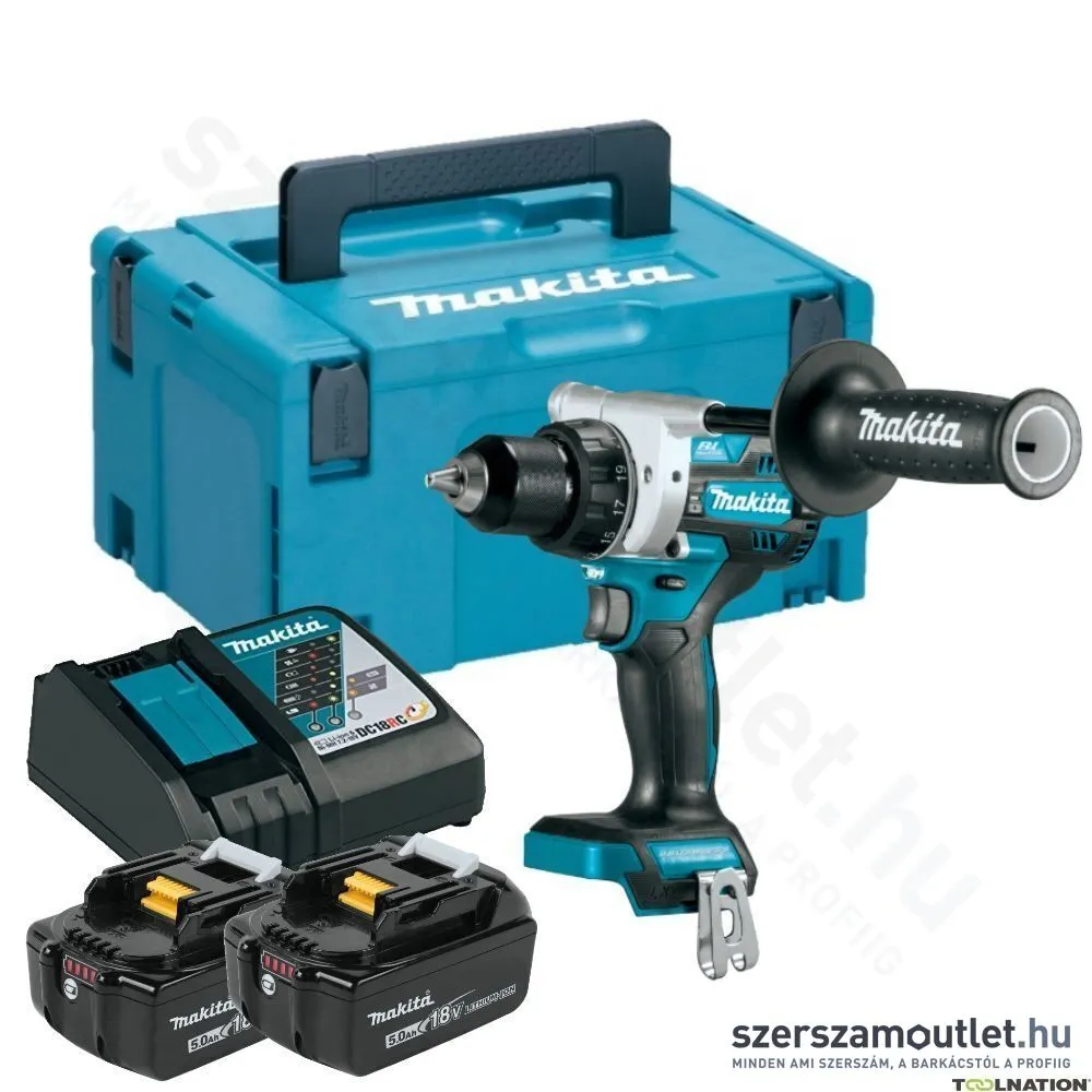MAKITA DDF486RTJ Akkus szénkefementes fúró-csavarbehajtó MakPac kofferben (2x5,0Ah/18V)