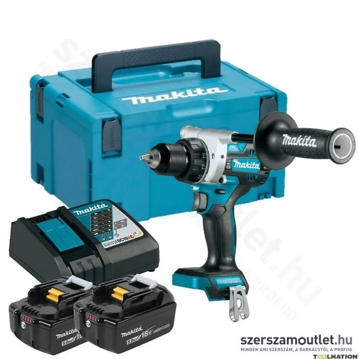 MAKITA DDF486RTJ Akkus szénkefementes fúró-csavarbehajtó MakPac kofferben (2x5,0Ah/18V)