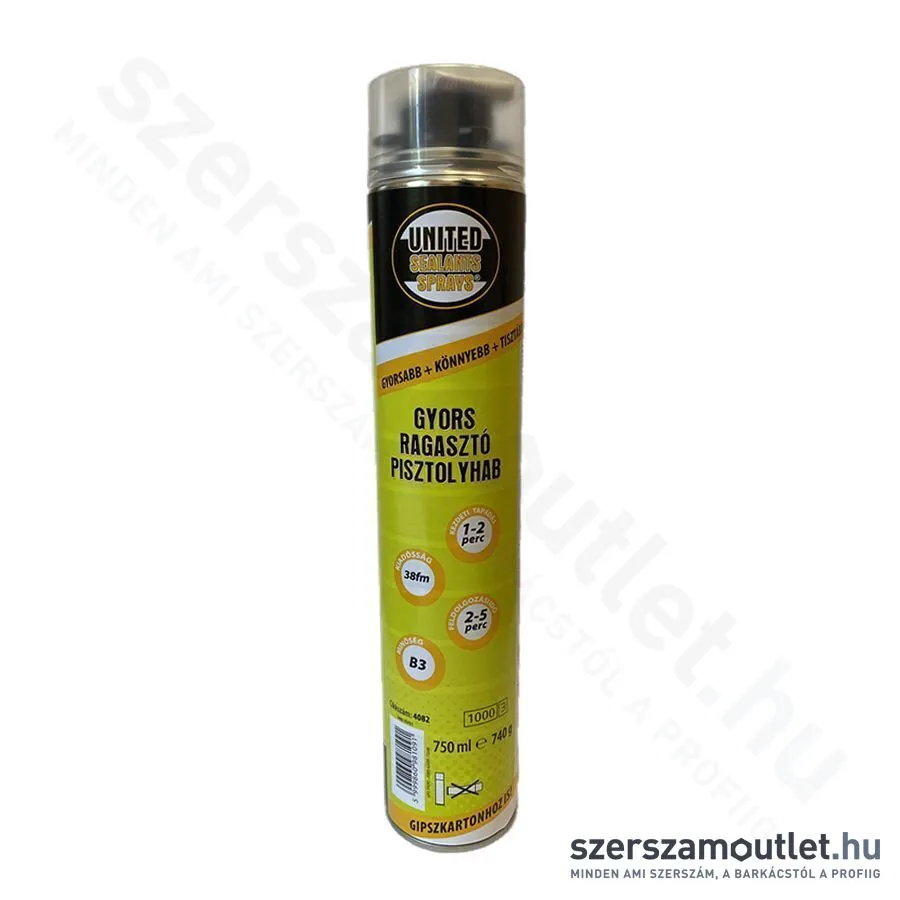 UNITED SEALANTS Gyors ragasztó pisztolyhab, B3, 750ml (US4082)