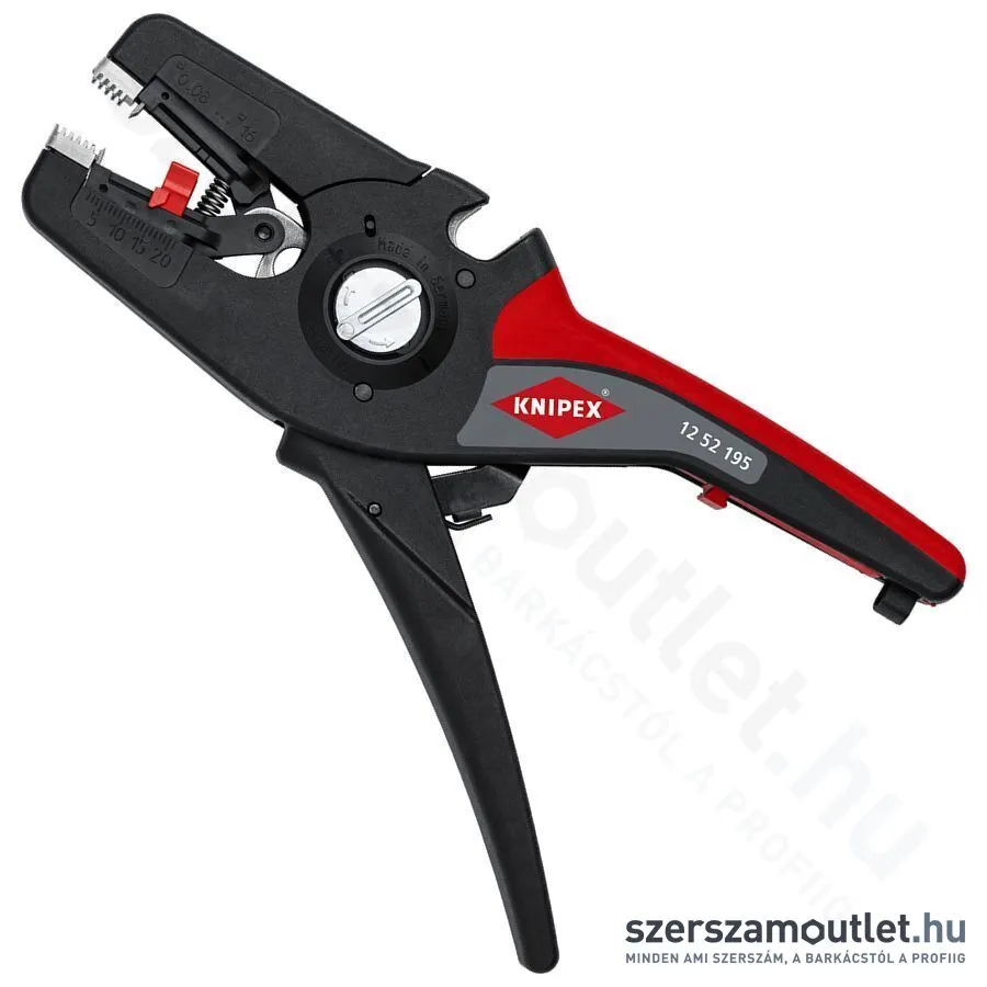 KNIPEX PreciStrip16 Automatikus huzalcsupaszító (blankoló) fogó 195mm (12 52 195 SB)