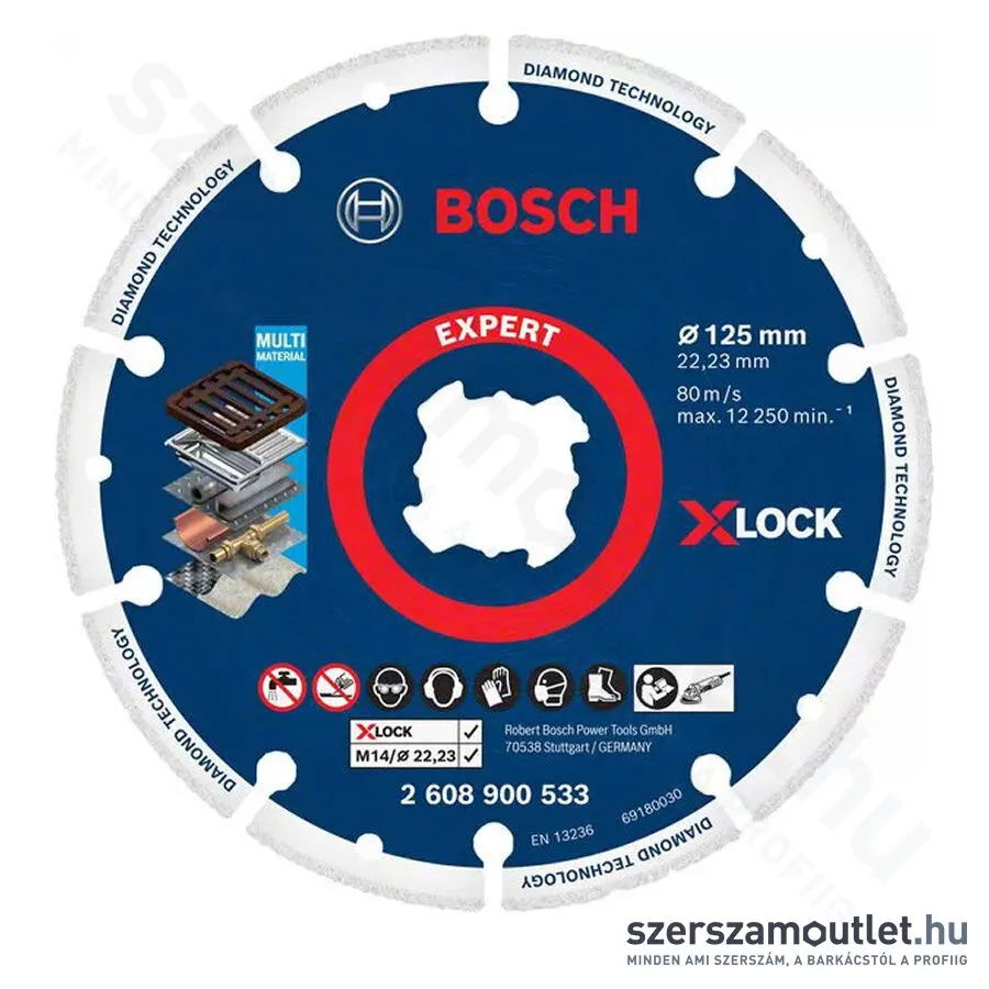 BOSCH Gyémánt fémvágókorong 125x22,23mm (2608900533)