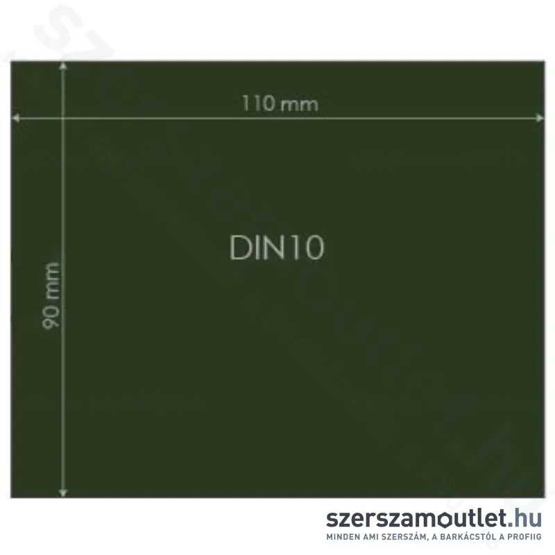 IWELD Hegesztő védőüveg DIN10 90x110mm (10db) (548980055013)