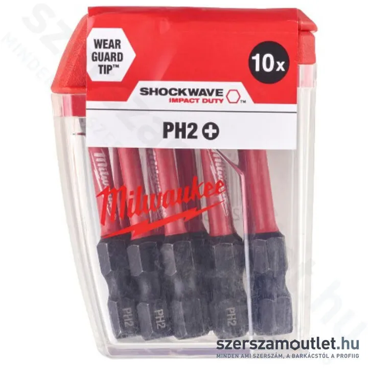MILWAUKEE SHOCKWAVE IMPACT DUTY Bithegy PH2x50mm (10db) (4932430855)