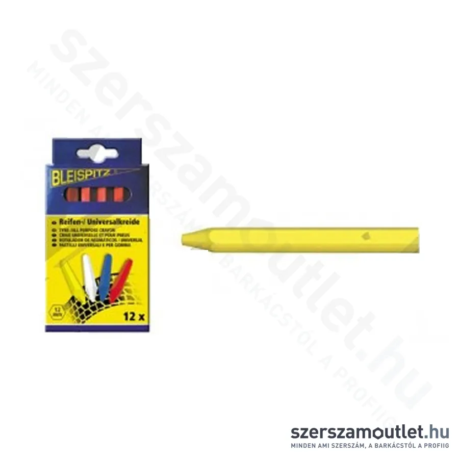BLEISPITZ gumijelölő kréta (sárga) (12db) (020811-0104)