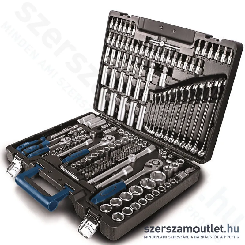 SCHEPPACH TB 217 Szerszám és dugókulcs készlet 217 részes, kofferben (1/2"-1/4"-3/8") (5909307900)