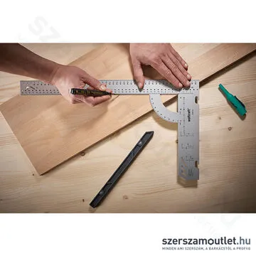 WOLFCRAFT Univerzális fém derékszögű vonalzó, 500mm (5206000)