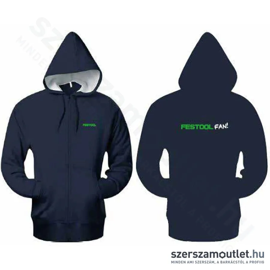 FESTOOL Cipzáras kapucnis pulóver L