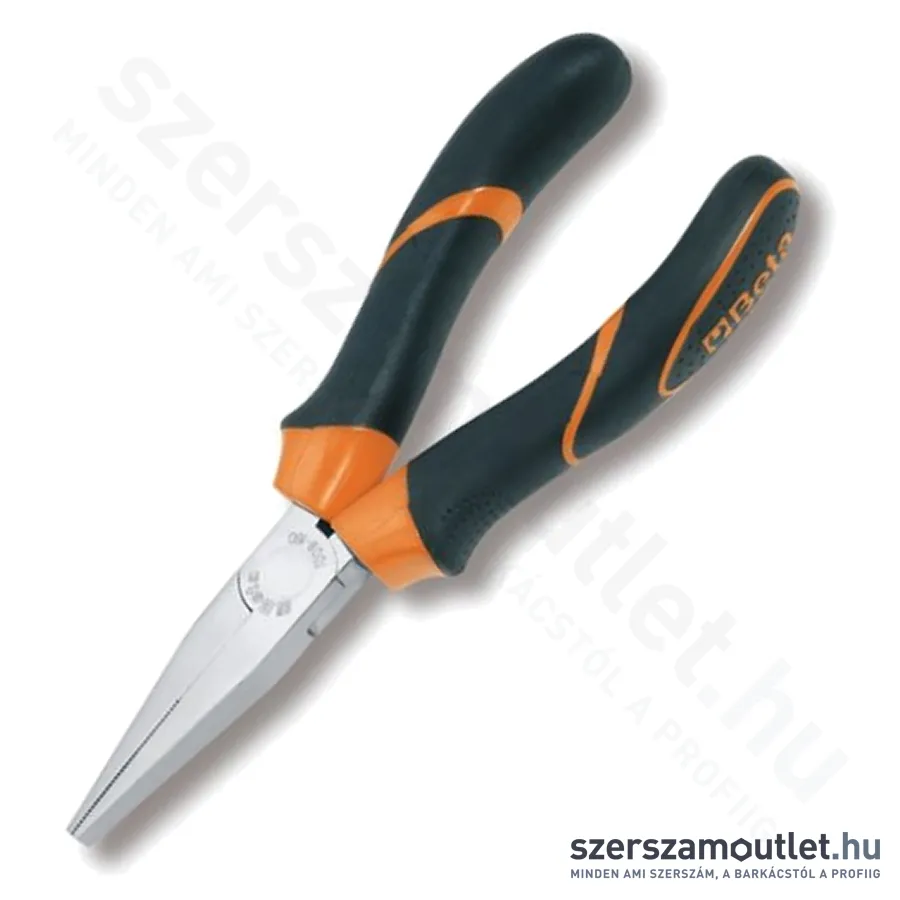 BETA 1008BM Hosszú laposfogó, krómozott, gumibetétes műanyag nyél 160mm (010080036)