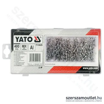 YATO Alumínium popszegecs készlet 2,4-4,8mm 400db-os (YT-36420)