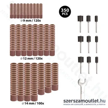 EXTOL Mini csiszoló készlet 350 részes
