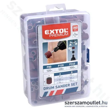EXTOL Mini csiszoló készlet 350 részes