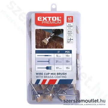 EXTOL Mini drótcsiszoló készlet 45 részes