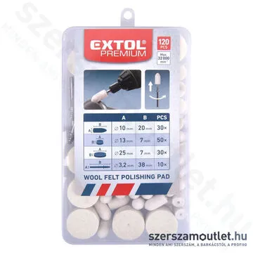 EXTOL Mini polírozó készlet 120 részes