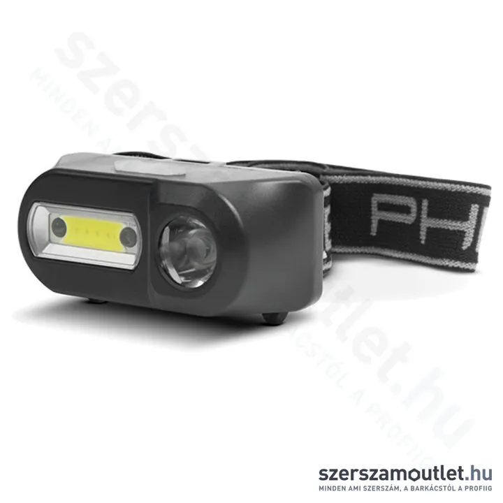 PHENOM COB+XPE LED Akkus fejlámpa - mozgásérzékelős 120lm