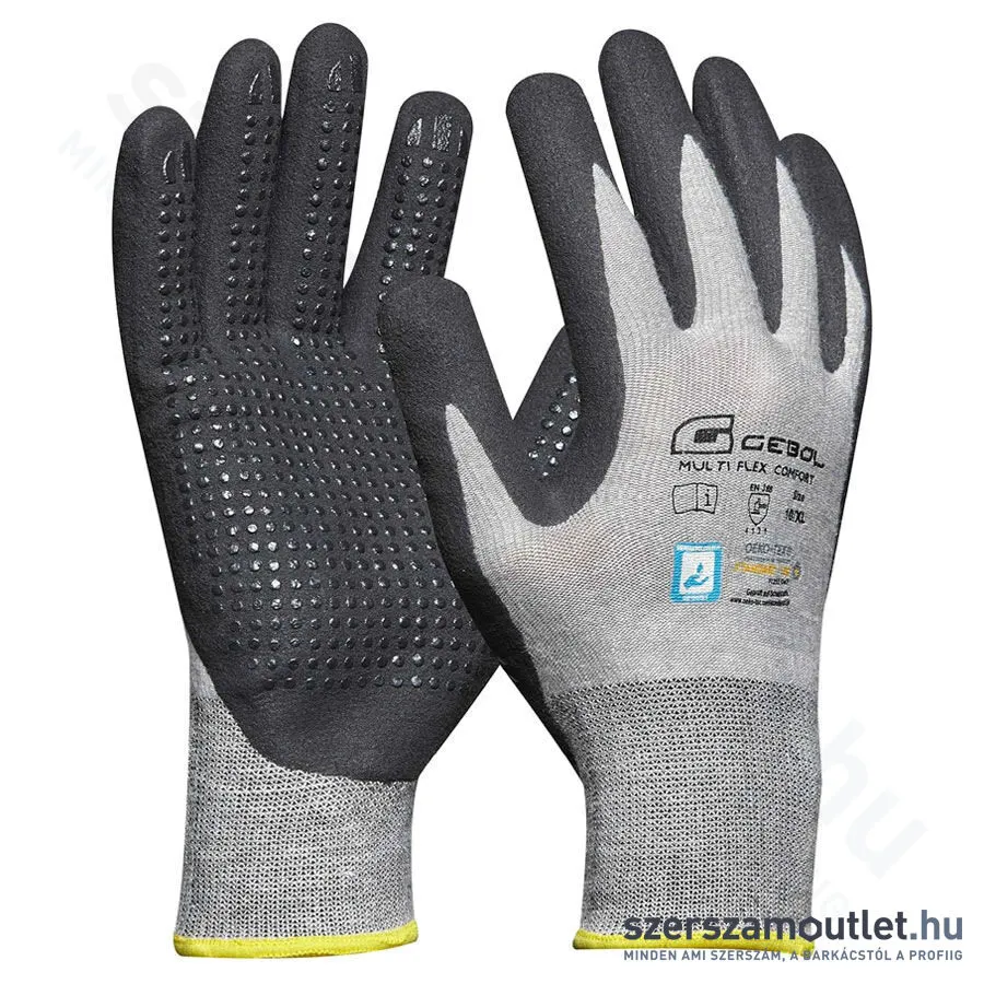 GEBOL Multiflex Comfort Védőkesztyű [Fekete-világosszürke]