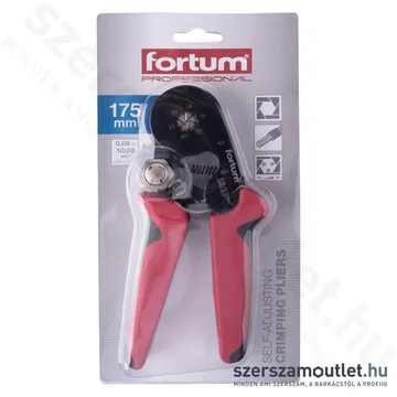 FORTUM Érvéghüvelyfogó prés 0.08-10mm2, 175mm