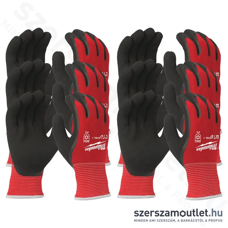 MILWAUKEE Vágásbiztos kesztyű, téli (1/A vágási szint) L/9 (12pár) (4932471607)