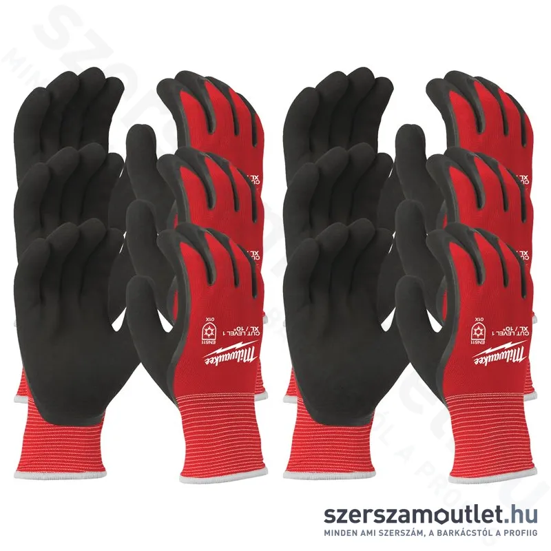 MILWAUKEE Vágásbiztos kesztyű, téli (1/A vágási szint) XL/10 (12pár) (4932471608)