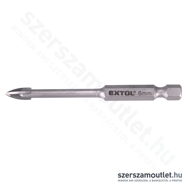 EXTOL Üveg és csempefúró 6x80mm