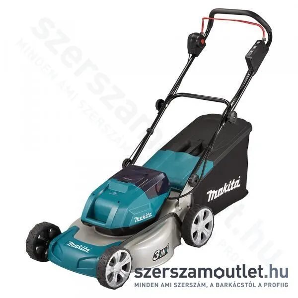 MAKITA DLM463PT2 Akkus fűnyíró, acélház (2x18V/5,0Ah/46cm)