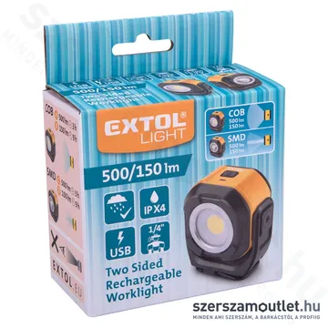 EXTOL LED munkalámpa, kétoldalas (500lm)