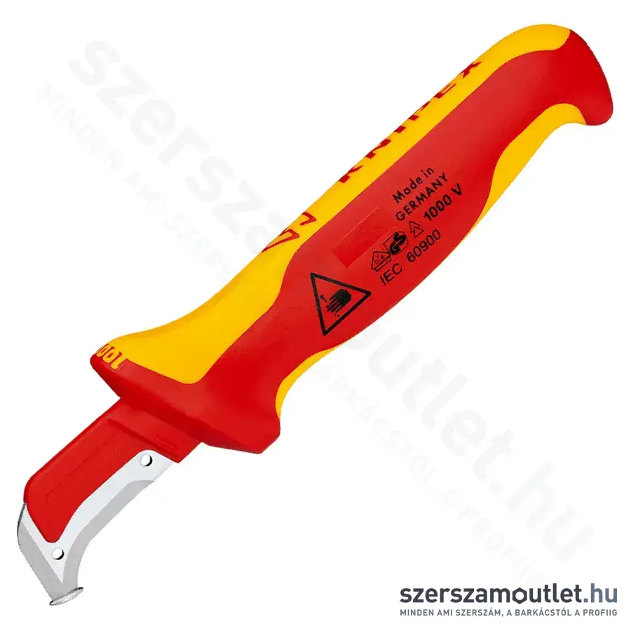 KNIPEX Kábelcsupaszító kés csúszósaruval VDE 180mm (98 55 SB)