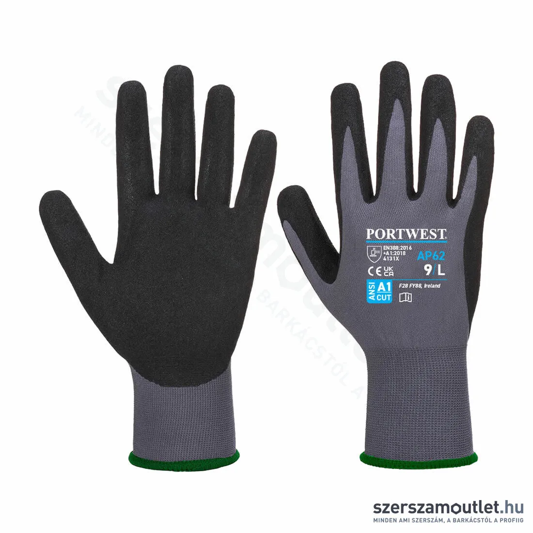 PORTWEST AP62 Dermiflex Aqua kesztyű [Szürke] (AP62G8R)