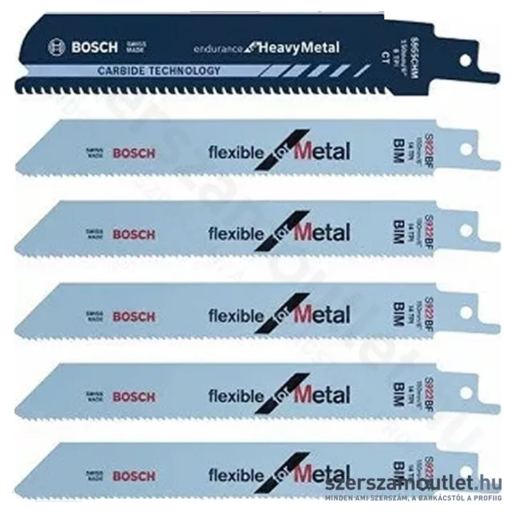 BOSCH S 922 BF szablyafűrészlap + S 955 CHM szablyafűrészlap (5+1db GRÁTISZ) (2608653460)