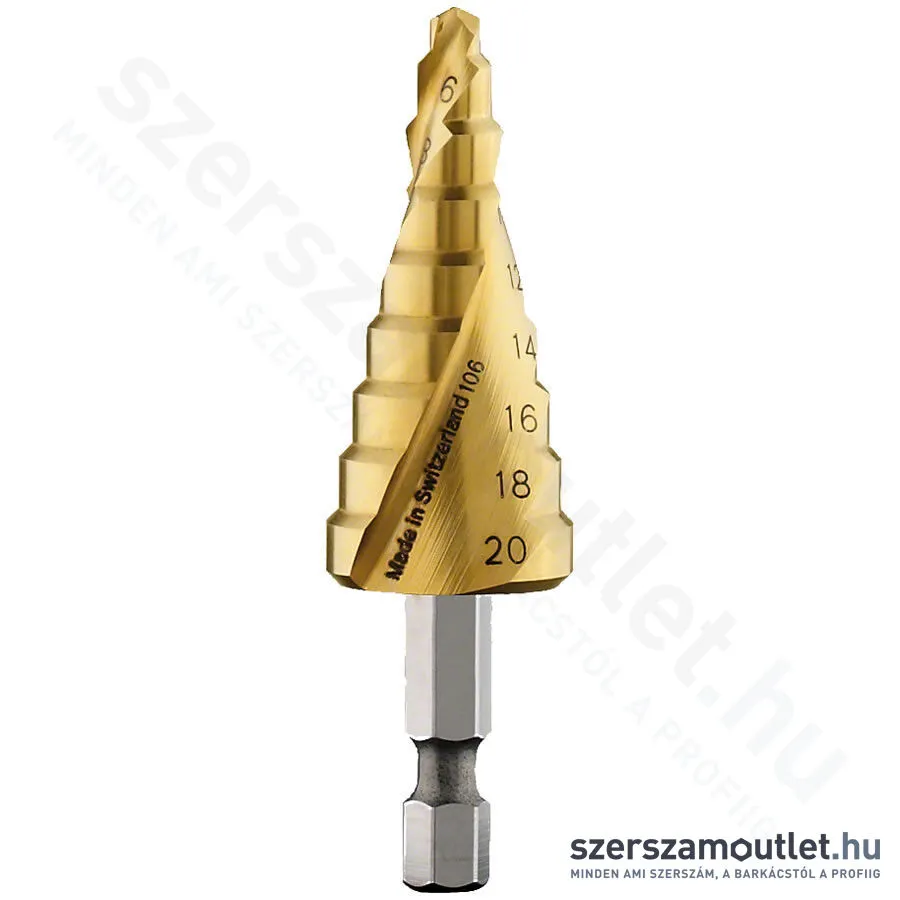BOSCH HSS-TiN lépcsős fúró 4-20mm, 9 lépcsős