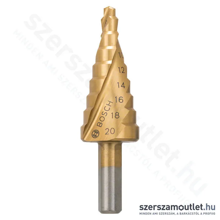 BOSCH HSS-TiN lépcsős fúró 4-20mm, 9 lépcsős