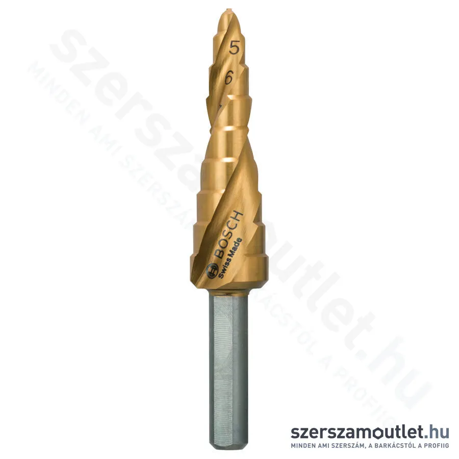 BOSCH HSS-TiN lépcsős fúró 4-12mm, 9 lépcsős