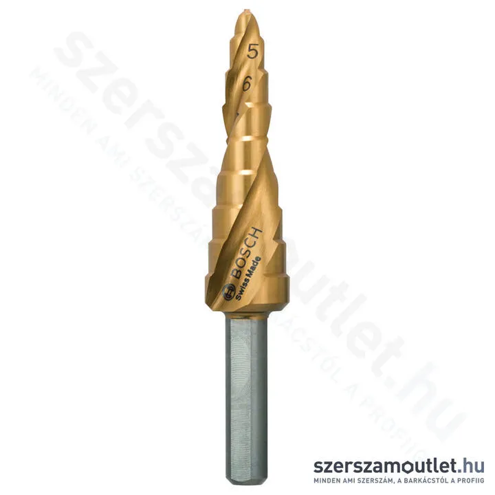 BOSCH HSS-TiN lépcsős fúró 4-12mm, 9 lépcsős