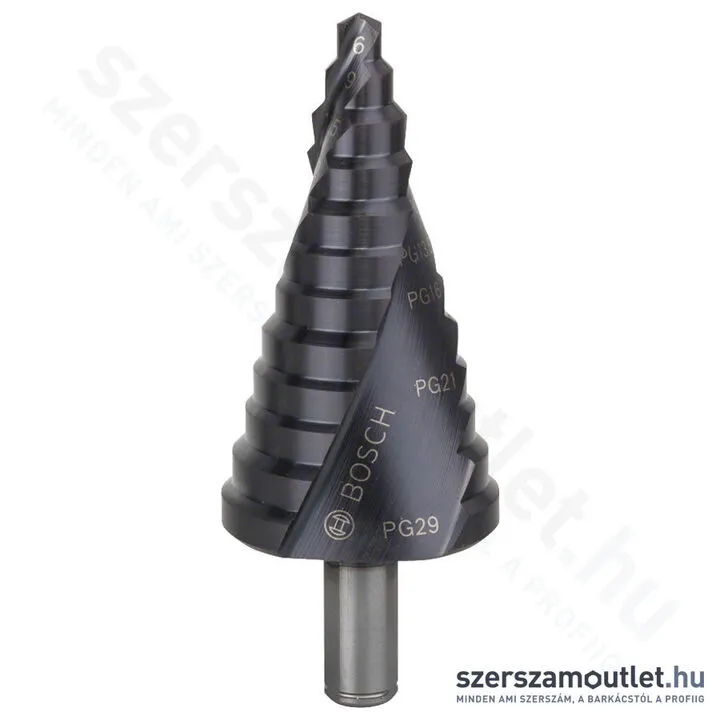 BOSCH HSS-AlTiN lépcsős fúró 6-37mm, 12 lépcsős