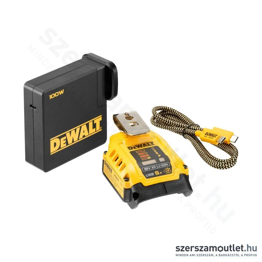 DEWALT DCB094K-QW Kombi-töltőadapter hordozható töltő funkcióval USB