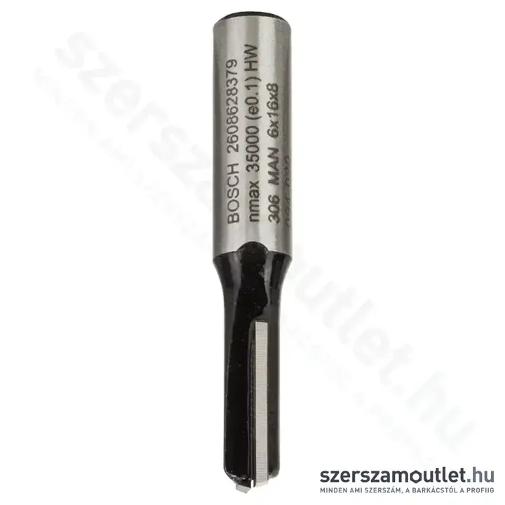 BOSCH Standard for Wood horonymaró (2 vágóél) ø 8 mm, D 6 mm, L 16 mm, G 48 mm