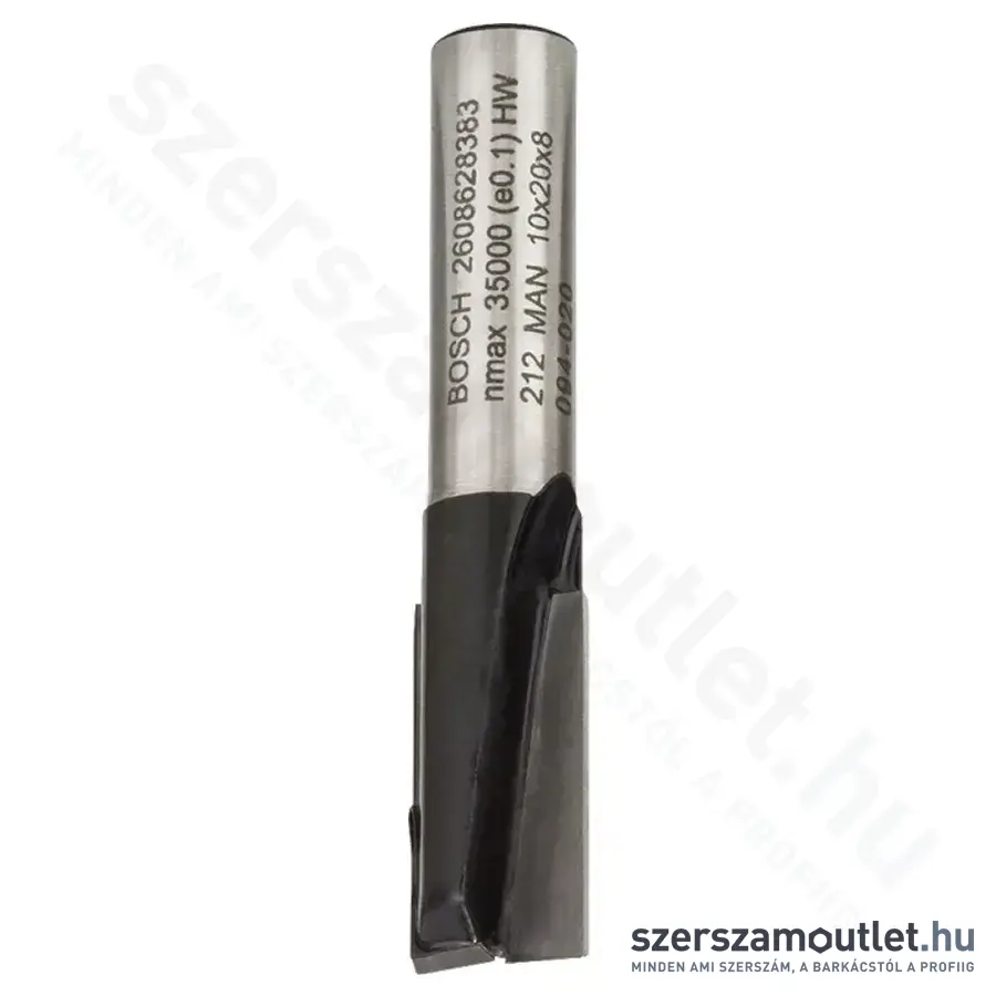 BOSCH Standard for Wood horonymaró (2 vágóél) ø 8 mm, D 10 mm, L 20 mm, G 51 mm