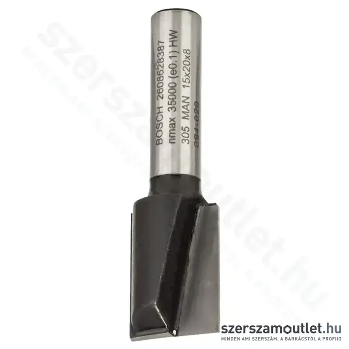 BOSCH Standard for Wood horonymaró (2 vágóél) ø 8 mm, D 15 mm, L 20 mm, G 51 mm
