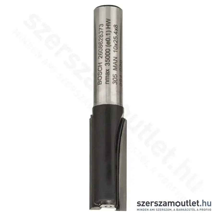 BOSCH Standard for Wood horonymaró (2 vágóél, hosszú) ø 8 mm, D 10 mm, L 25,4 mm, G 56 mm