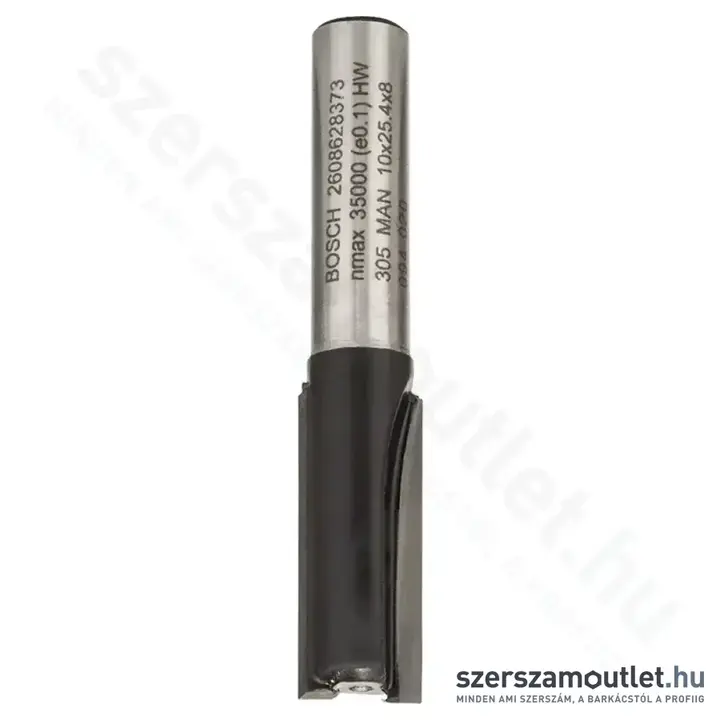 BOSCH Standard for Wood horonymaró (2 vágóél, hosszú) ø 8 mm, D 10 mm, L 25,4 mm, G 56 mm
