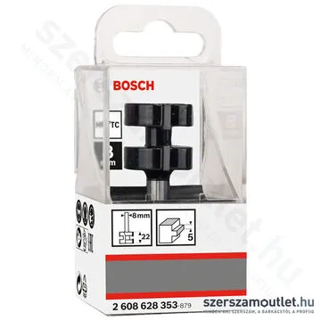 BOSCH Standard for Wood keményfém eresztékmaró (2 vágóél) ø 8 mm, D 25 mm, L 5 mm, G 58 mm