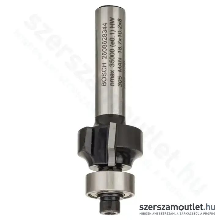 BOSCH Standard for Wood keményfém lekerekítő maró (2 vágóél) ø 8 mm, R1 3 mm, L 10,2 mm, G 53 m
