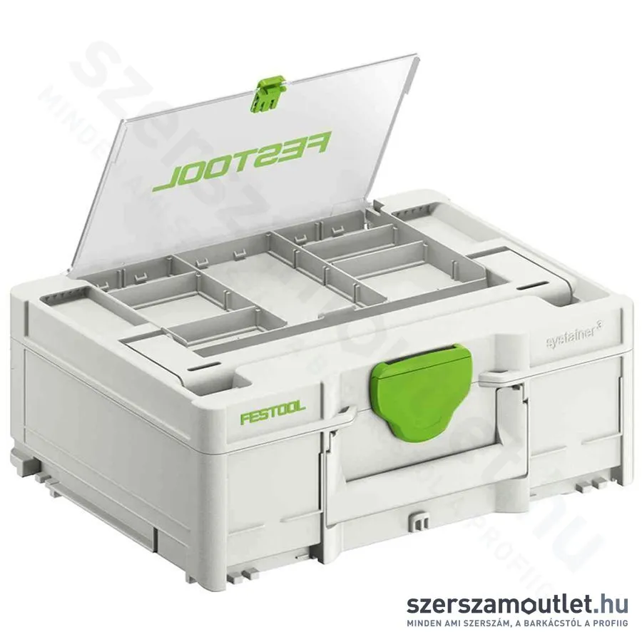 FESTOOL SYSTAINER SYS3 DF M 137 műanyag láda fedélfiókkal