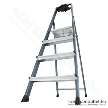 KRAUSE SECURO Lépcsőfokos eloxált állólétra 4 fokos (126429)