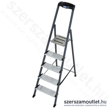 KRAUSE SECURO Lépcsőfokos eloxált állólétra 5 fokos (126436)