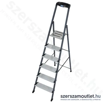 KRAUSE SECURO Lépcsőfokos eloxált állólétra 6 fokos (126443)