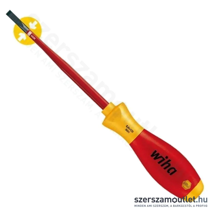 WIHA SoftFinish Electric slimFix VDE Csavarhúzó lapos 4,0x100mm (3201/No.35390)