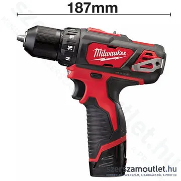 MILWAUKEE M12 BDD-202C Akkus fúró-csavarbehajtó kofferben (30Nm/2x2,0Ah/12V) (4933441915)