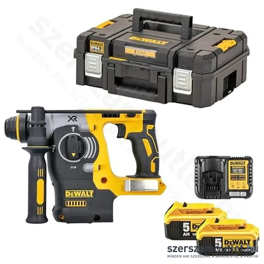 DEWALT DCH273P2T Akkus fúrókalapács szénkefementes, TSTAK kofferben (2x5,0Ah/18V)